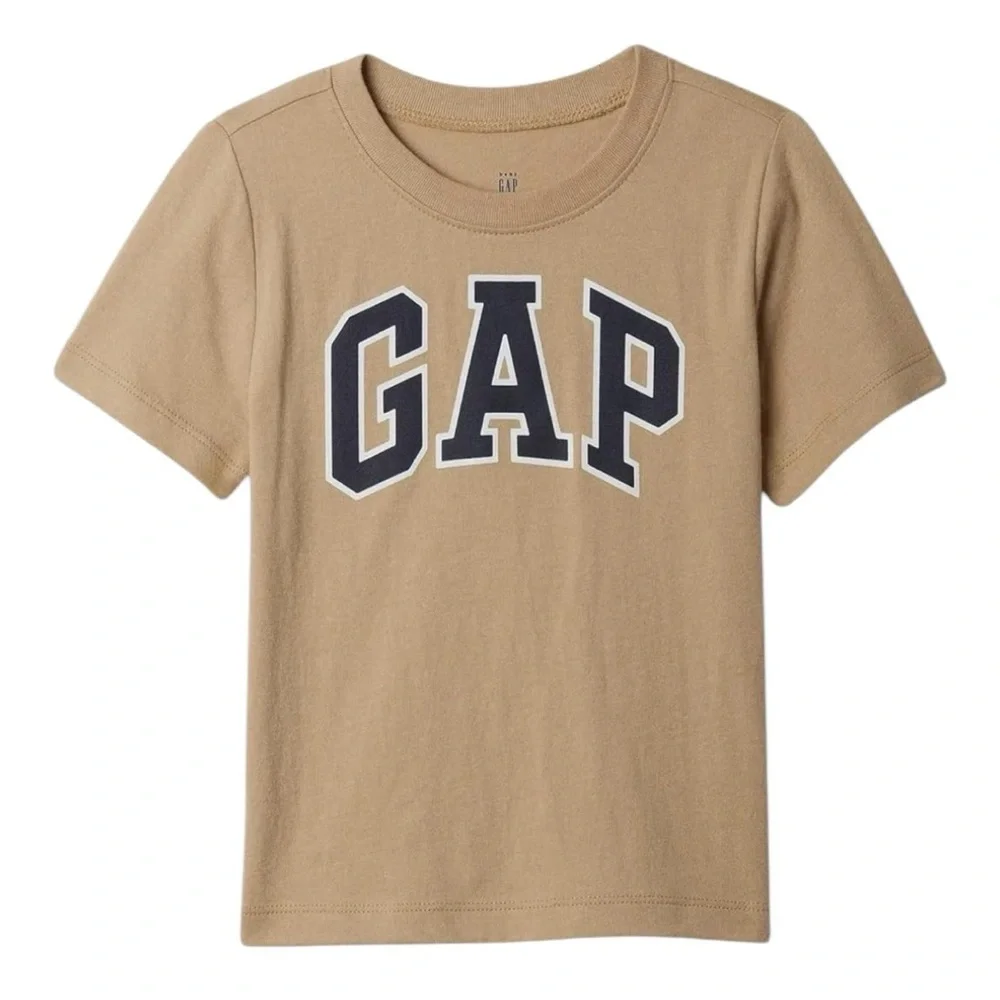 Gap Kids New Khaki Logo Tee Shirt Size Large